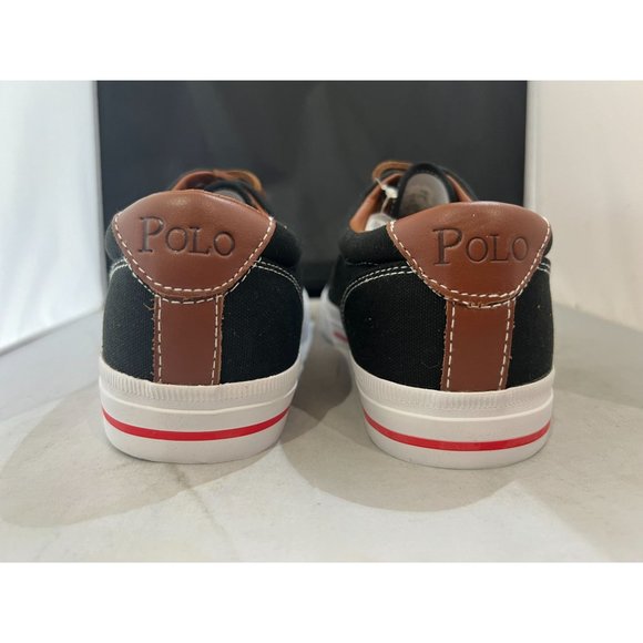 Polo Ralph Lauren Vaughn Black Canvas/Leather - 816117224001 Men's size 10.5D - Picture 6 of 9